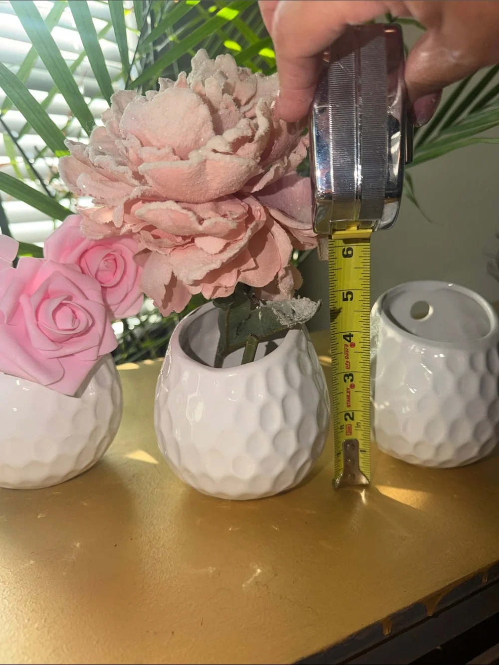 Ceramic White Textured Bud Vases